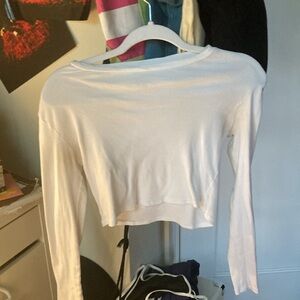OG Babe Cropped White Long Sleeve Top